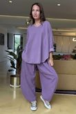 Made in Italy Cooper Needlecord Scoop Dip Back Top Dewberry